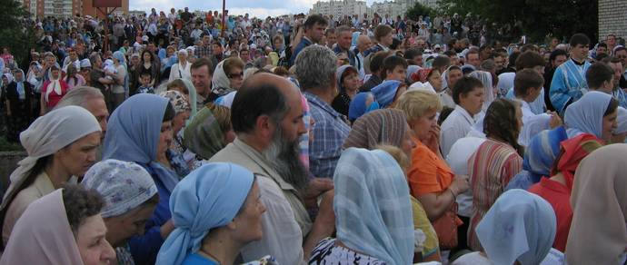 Водосвятный молебен у Святого озера. 