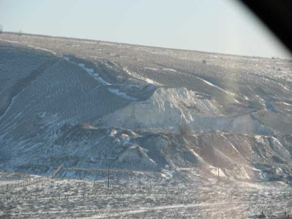 Меловые горы перед Павловском