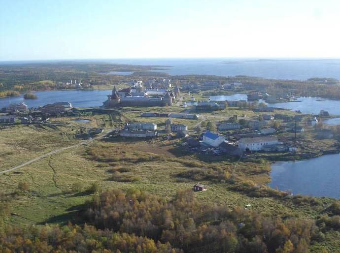 Соловки с самолета.