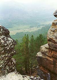 Урочище Дворцы, место установки Креста. 2002 г.