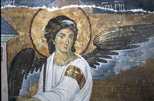 Фреска белый ангел. Монастырь Милешево