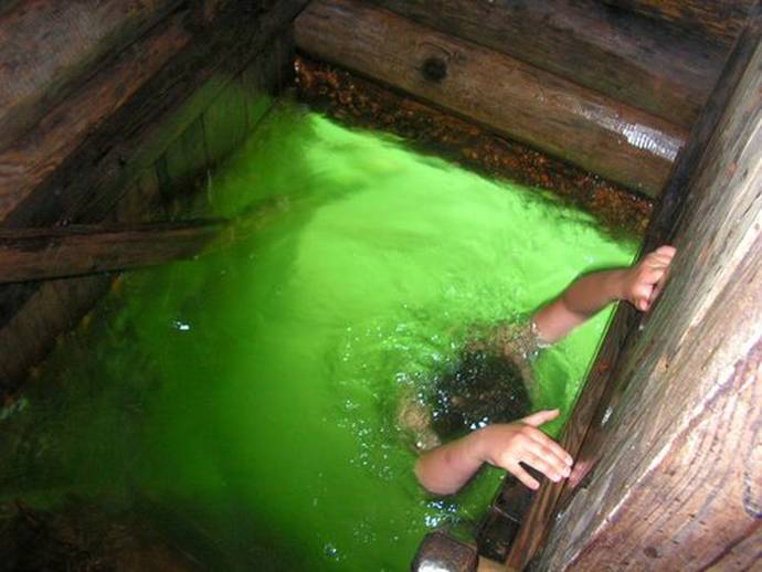 Ваня окунается в источнике Ваня окунается в источнике